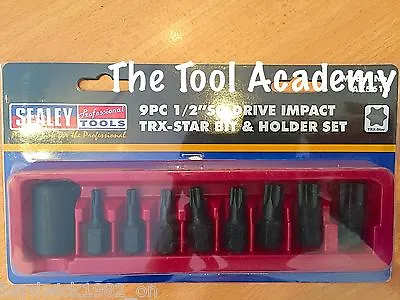 Torx Star Impact Socket Bit Set 1/2 Drive T30 T40 T45 T47 T50 T55 T60 T70 + Tray • £26.72