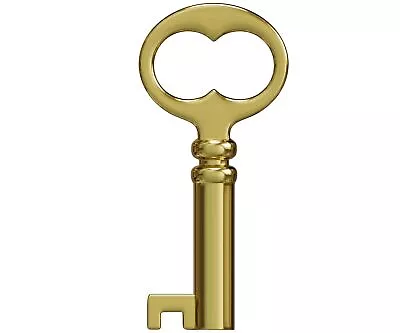 NATIKON KY-18 Solid Small Hollow Barrel Skeleton Key (Brass Plated) • $27.31