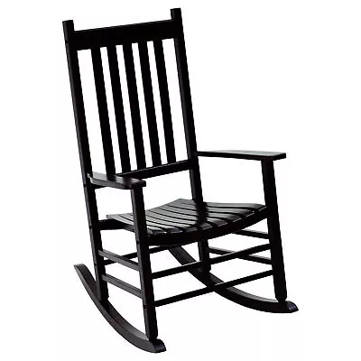 Jack Post Mission Style Outdoor Hardwood Porch Rocker Chair Black (Open Box) • $93.63