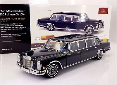 CMC 1:18 Mercedes-Benz 600 Pullman 1969 W100  King Of Rock N' Roll  Elvis M-218 • $1180