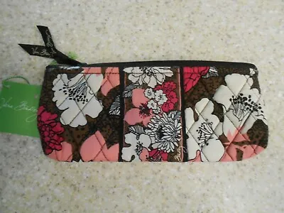 Vera Bradley Brush & Pencil Cosmetic Case - Mocha Rogue • $19.95