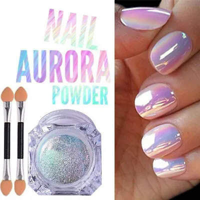 AURORA CHROME POWDER NAIL AB Unicorn MERMAID MIRROR Effect RAINBOW Opal US • $2.41