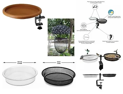 £11.95 • Buy Wild Bird Feeder Water Pole Bath Spa Table Garden Deck Mounted Feeding Station
