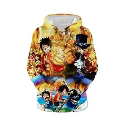 ONE PIECE   3D Hoodie Sweatshirt Men Women Pullover Coat • $18.99