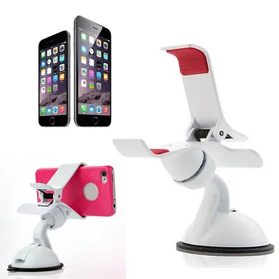 $6.15 • Buy 360 In Car Mobile Phone Holder Windscreen Suction Universal Mount Stand White