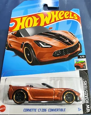 HOT WHEELS 2023 #34 - Corvette C7 Z06 Convertible (Copper - Long Card)  • $5