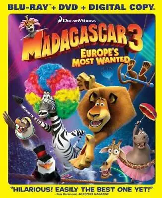 Madagascar 3: Europe's Most Wanted (Blu-ray/DVD Combo + D - VERY GOOD • $5.37