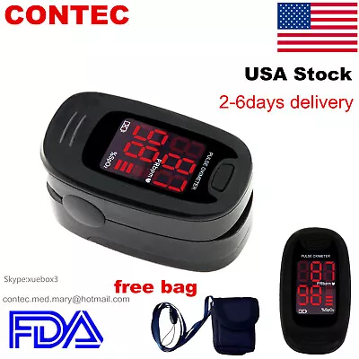Finger Pulse Oximeter Blood Oxygen Saturation Heart Rate Measuring SpO2 Monitor • $8.99