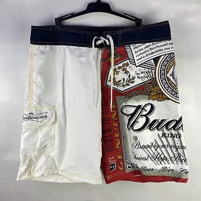 Vintage Budweiser Swim Trunks Board Cargo Shorts 36 Beer USA • $14