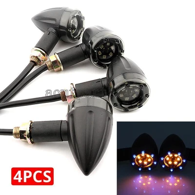 $23.89 • Buy 4X Bullet LED Turn Signal Light For Yamaha V Star 650 1100 Road Star 1600 1700