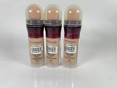 3 Maybelline Instant Age Rewind Eraser Treatment Makeup Goji Berry Collagen 120 • $29.74