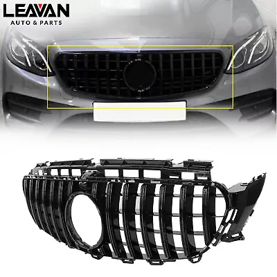 For Benz W213 E300 E350 E400 Sedan 2016-2020 ALL Black GT-R Grille W/CAMERA HOLE • $82.99