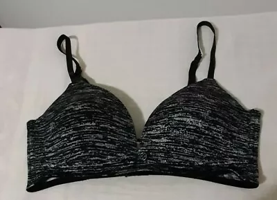 Nicole Miller New York- 34B Wireless Bra Gray Adjustable Straps Racerback • $9