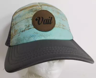 Vail Colorado Trucker Snapback Hat Print & Applique Style Ski Resort Cap • $19.95