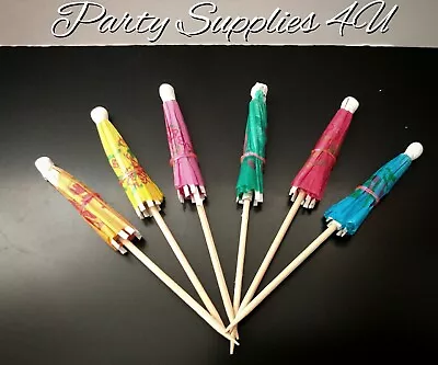 £1.99 • Buy 6 X Cocktail Umbrellas/Parasols. Bar/Party/Hawaiian/Drinks/Paper/Tropical/Colour