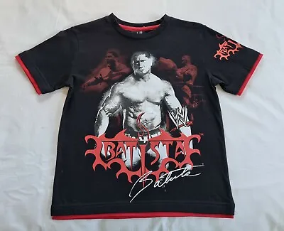 WWE World Wrestling Boys Batista Black Red Short Sleeve T Shirt Size 8 New • $18