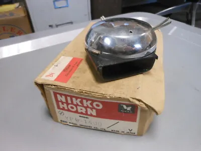 Vintage Nikko 6V Motorcycle Horn Chrome Black 100db 2.5A Made In Japan YPL-1400 • $44.99