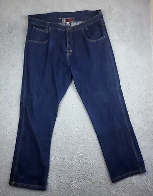 MotoCentric Battalion Pant Motorcycle Blue Jeans Reinforced Lined Men's 44x33 • $74.99