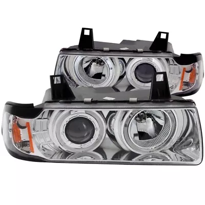 ANZO For 1992-1998 BMW 3 Series E36 Projector Headlights W/ Halo Chrome G2 1 Pc • $291