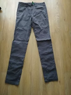 £4.99 • Buy United Colors Of Benetton Boy Slim Chino Trousers Grey Waist 30 , Leg 31.5 