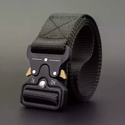 MEN Casual Military Tactical Army Adjustable Quick Release Belts Pants Non Metal • $5.95