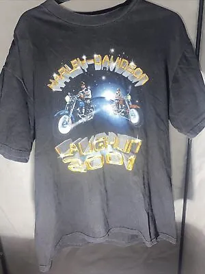 $38.50 • Buy Vintage Harley Davidson 2001 T-Shirt Laughlin Socal Dealers Size L Y2K Bikers