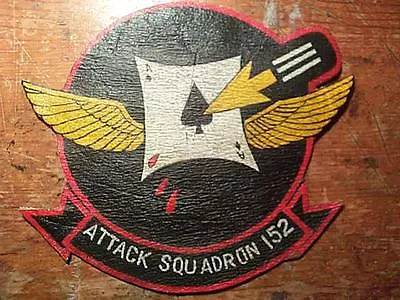 $70 • Buy Usn Us Navy Wwii Va-152 Painted Leather Flight Jacket Squadron Patch  Paint