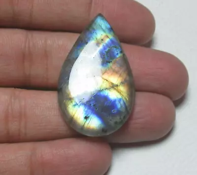 Natural Labradorite Pear Cabochon 47.40 Cts Smooth Gemstone Cabochon H 4480 • $6.29