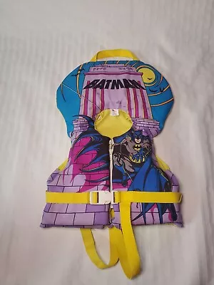 Vintage '91 Batman Infant Life Vest Jacket Made In USA. DC Comics Zipper/Buckle • $38.31