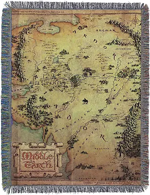 Northwest Lord Of The Rings - The Hobbit Woven Tapestry Throw Blanket 48  X 60  • £39.97