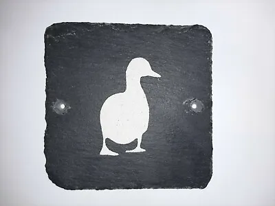 £5.99 • Buy Warning Sign Duck Mind Your Head Sign Slate Plaque Funny Natural Slate Signs 