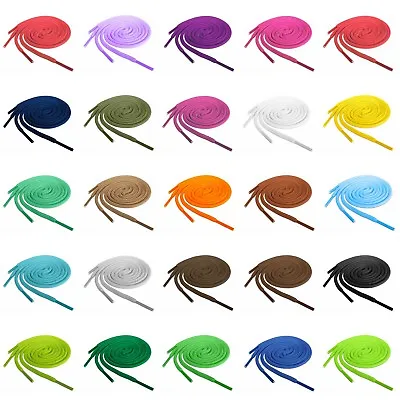 Round Shoelaces Cord 4mm Boot Shoe Laces For Trainers And Boots 30+ Colours • £2.59