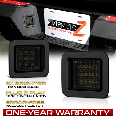 $19.99 • Buy LED Smoke Lens License Plate Rear Bumper Tag Lights 15-22 Ford F-150 F150 Pickup