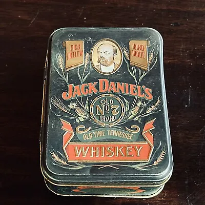 Vintage Jack Daniels Whiskey Tin With 2 EMPTY 50ml Bottles • $11.99