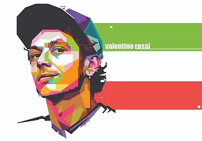 Home Wall Art Print Poster - Pop Art - Fan Art - VALENTINO ROSSI -A4A3A2A1A0 • £5.99