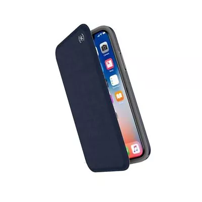 $51.95 • Buy Speck Presidio  FOLIO  Wallet Stand  Case For  IPHONE  X XS  5.8'' – Navy Blue