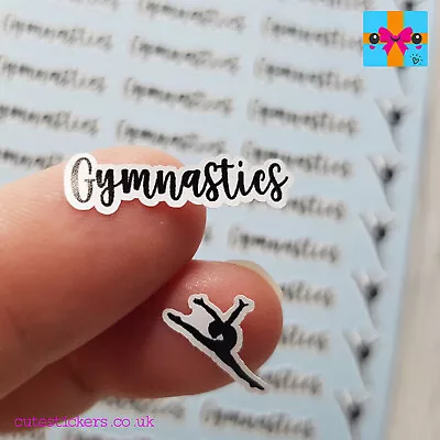 Gymnastics Planner Stickers Cute Script Gymnast Diary Calendar Stickers • £2.75