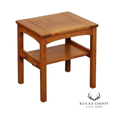 $1195 • Buy Stickley Mission Collection Oak Butterfly Top End Table