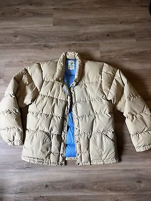 Vintage Sierra Designs Quilted Puffer Down Jacket Made In USA Size XL 80s 70s • $89.99