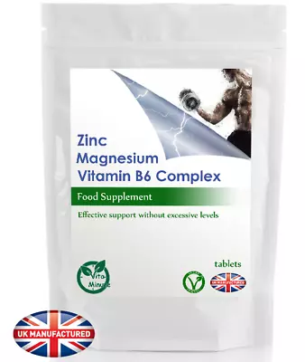 £3.49 • Buy Zinc Magnesium B6 (30/60/90/120/180 Tablets) Muscle & Energy Booster ZMA, UK (V)