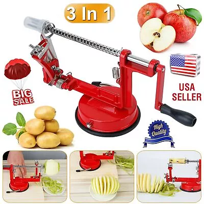 3-in-1 Apple Fruit Corer Slicer Peeler Slinky Machine Potato Cutter Kitchen Tool • $17.98