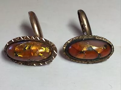 Antique Cufflinks 1920s - Opal Like Look- Link Style Mens Retro Vintage Old • $30