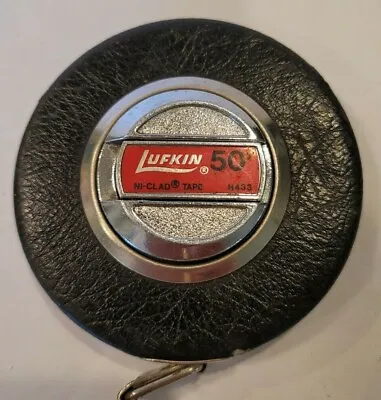 Lufkin Vintage Ni-Clad Tailor Carpenter 50ft Tape Measure Steel H433   • $18.99