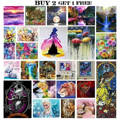 £6.99 • Buy 5D Full Drill Diamond Painting Art DIY Cross Stitch Kits Embroidery Decor