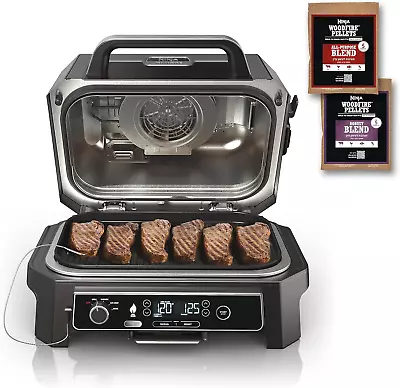 Ninja OG850 Woodfire Pro XL Outdoor Grill & Smoker With Built-In Thermometer 4- • $339.14