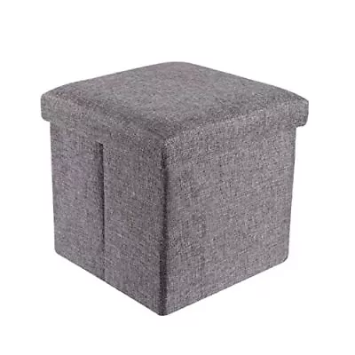 YCOCO Linen Storage Ottoman CubeSquare Ottoman Foot Rest Stool With Memory Foam • $24.48