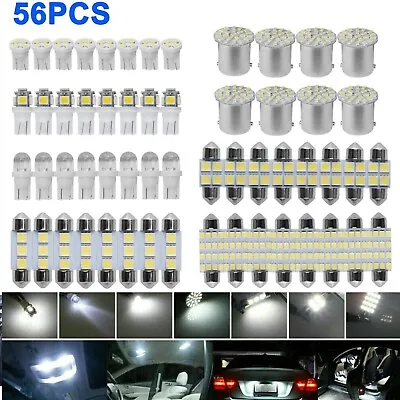 For Ford 56x LED Car Dome Door Trunk Cargo License Plate Light Combo Bulb Kit • $12.99