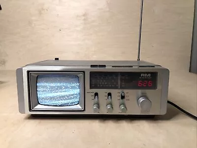Vintage RCA Playmate 5 Model AGR-056S 5-Inch Diagonal B&W TV Radio AC/DC Tested • $83.97