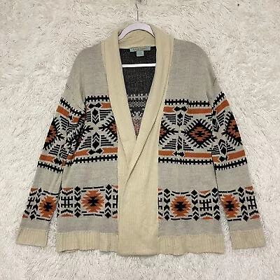 Flying Tomato Cardigan Sweater Womens Large Tribal Print Long Sleeves Open Front • $18.99