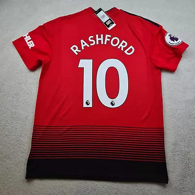 Manchester United Shirt Large Red Home Kit 2018 2019 Adidas Jersey Rashford • £89.88